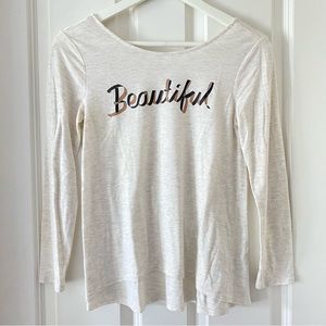 🌸3/$30🌸 Old Navy Girls’ “Beautiful” Graphic Long Sleeve Tee
